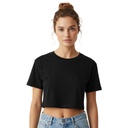 Women's Crop Top | Crew Neck Short Sleeve Casual Top for Everyday Wear | Black