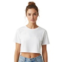 Women's Crop Top | Crew Neck Short Sleeve Casual Top for Everyday Wear | White